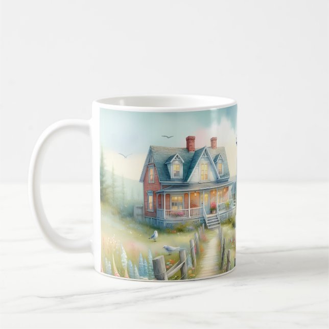 Sökväg till fyrkuststugan kaffemugg (Vänster)