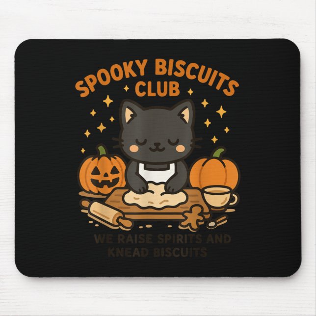 Soky Biscuits Club Cat Funny Halloween Baking Tee  Musmatta (Framsidan)