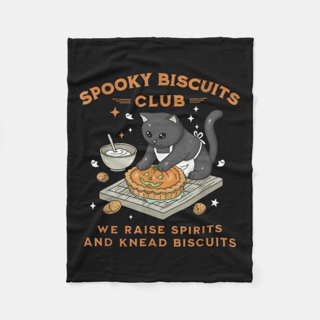 Soky Biscuits Klubb Black Cat Pumpkin Halloween Ba Fleecefilt (Framsidan)