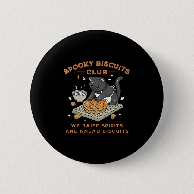 Soky Biscuits Klubb Black Cat Pumpkin Halloween Ba Knapp (Framsida)