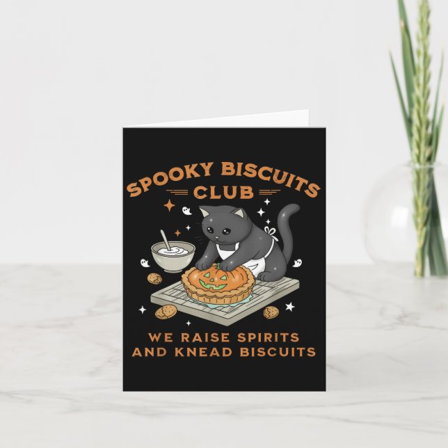 Soky Biscuits Klubb Black Cat Pumpkin Halloween Ba Kort (Framsida)