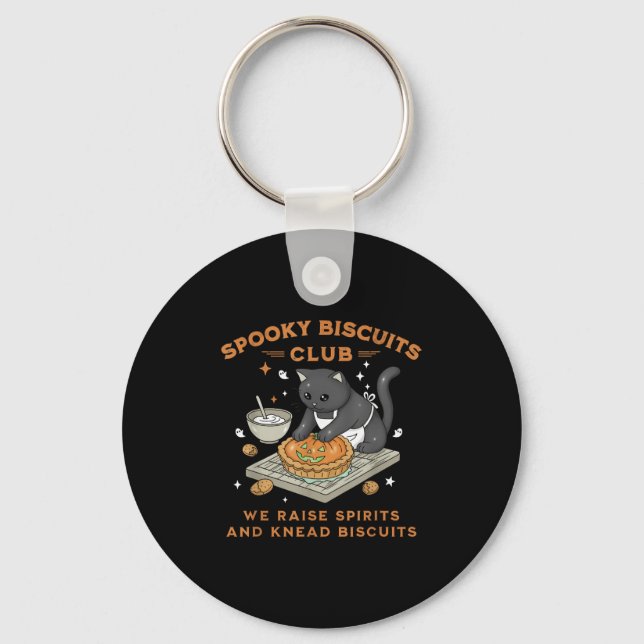 Soky Biscuits Klubb Black Cat Pumpkin Halloween Ba Nyckelring (Framsida)
