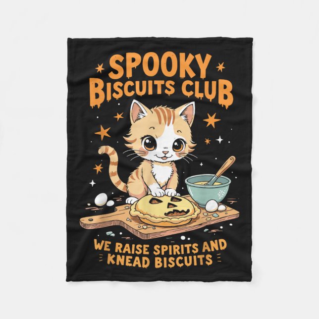 Soky Biscuits Klubb Cat Funny Halloween Baking Fleecefilt (Framsidan)
