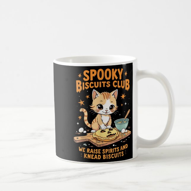 Soky Biscuits Klubb Cat Funny Halloween Baking Kaffemugg (Höger)