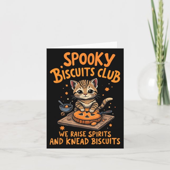 Soky Biscuits Klubb Cat Funny Halloween Baking Kort (Framsida)