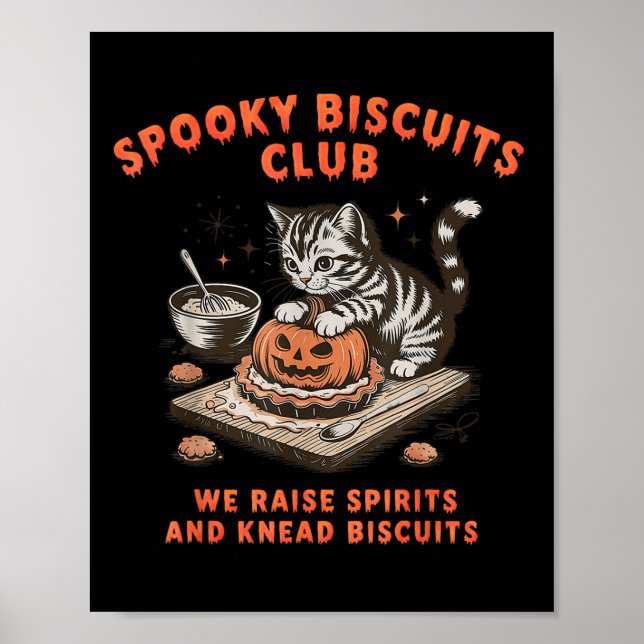Soky Biscuits Klubb Cat Halloween Baking Poster (Framsidan)