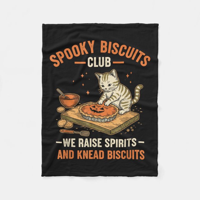 Soky Biscuits Klubb Funny Halloween Cat Baking Fleecefilt (Framsidan)