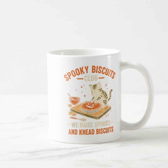 Soky Biscuits Klubb Funny Halloween Cat Baking Kaffemugg (Höger)