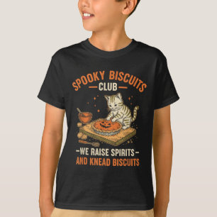 Soky Biscuits Klubb Funny Halloween Cat Baking T Shirt