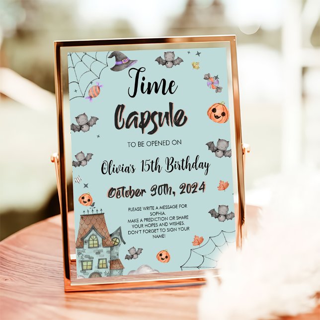 Soky Boy Halloween Birthday Time Capsule-tecken Poster (Skapare uppladdad)
