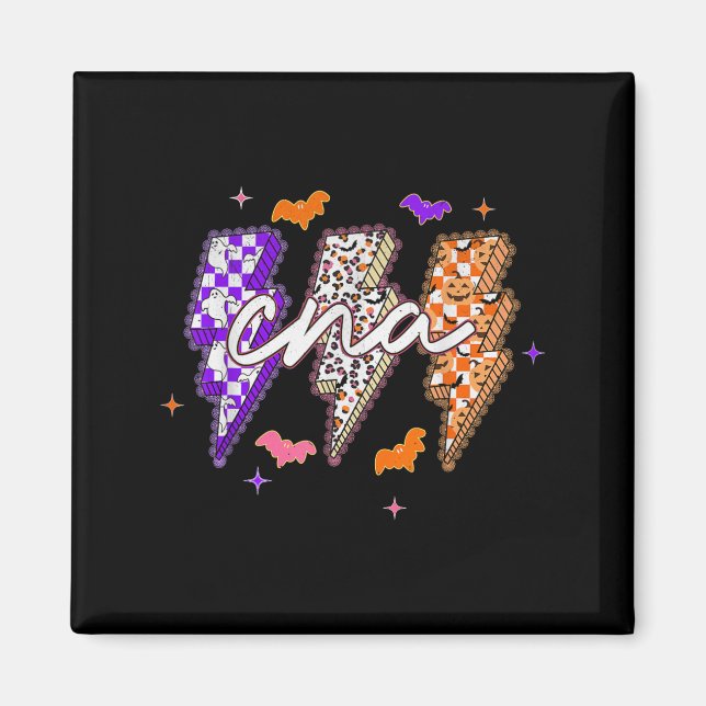 Soky Cna Nurse Ghost Preppy Lightning Bolt Halldue Magnet (Framsidan)