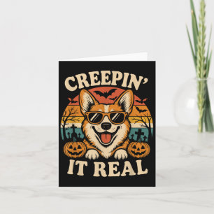 Soky Cute Creen, det Rolig hund Halloween Graph Kort