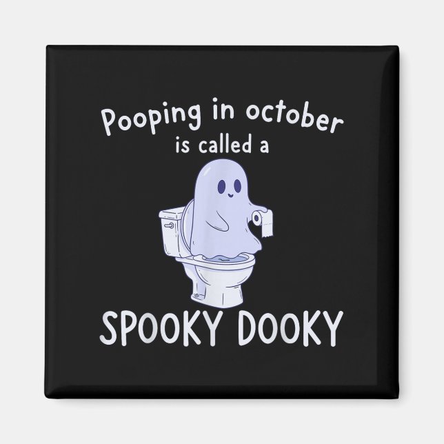 Soky Dookie Funny on in oktober Ghost Halloween Magnet (Framsidan)