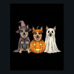 Soky Ghost Blue Heeler Pumpkin Halloween Dog Lover Poster<br><div class="desc">Soky Ghost Blue Heeler Pumpkin Halloween Dog Lover</div>