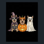 Soky Ghost Blue Heeler Pumpkin Halloween Dog Lover Poster<br><div class="desc">Soky Ghost Blue Heeler Pumpkin Halloween Dog Lover</div>