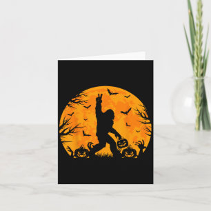 Soky Halloween Bigfoot Pumpkin Rolig Halloween Sas Kort