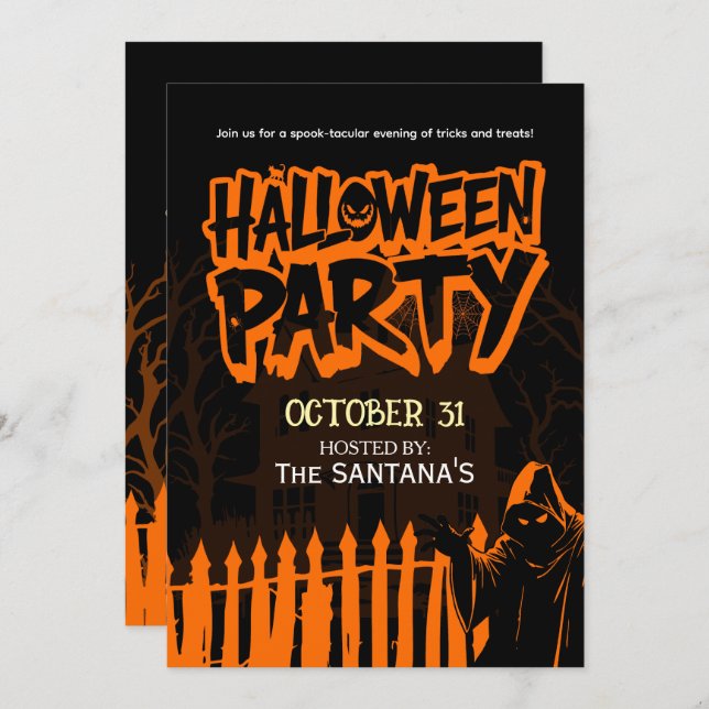 Soky Halloween fest Flyer-inbjudan Inbjudningar (Fram/baksida)