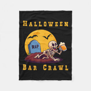 Soky Halloween Skeleton Pub Hopper Fleecefilt