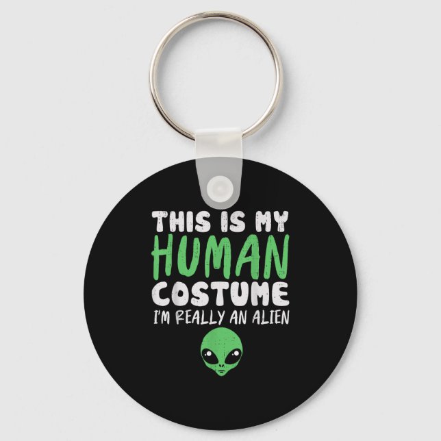 Soky Human Costume I'm Alien Extraterrestrial Hall Nyckelring (Framsida)
