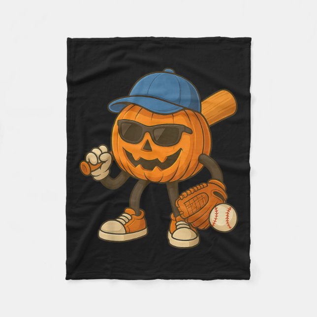 Soky Jack o lantern Baseball Halloween Costumes me Fleecefilt (Framsidan)