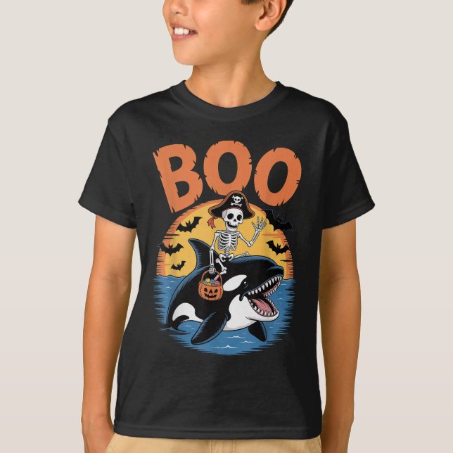 Soky Orca Costume på Boo Orca Halloween T Shirt (Framsida)
