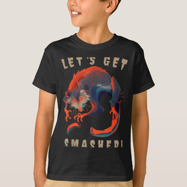 Soky Ossum S Let's Get Smashed Creepy Gift  T Shirt (Framsida)