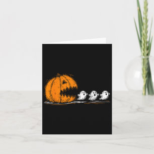 Soky Pumpkin Chasing Cute Spöken Halloween Parad Kort