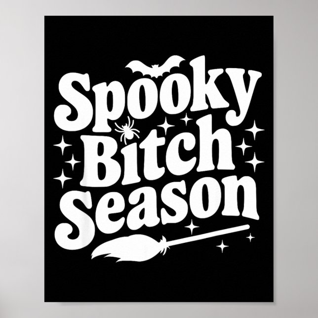 Soky Season Retro Halloween Witch Quote Saying Gif Poster (Framsidan)