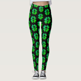 Soky-skallskamrock mönster leggings
