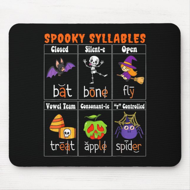 Soky Syllables Funny Halloween Educational Teacher Musmatta (Framsidan)