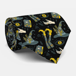 Soky vibe färglös halloween-symboler mönster slips