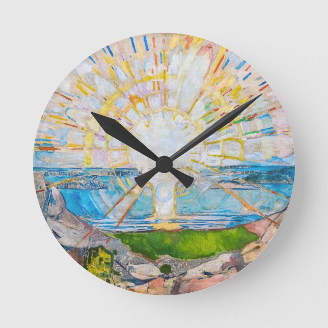 Sol 1909 | Edvard Munch | Rund Klocka (Framsida)