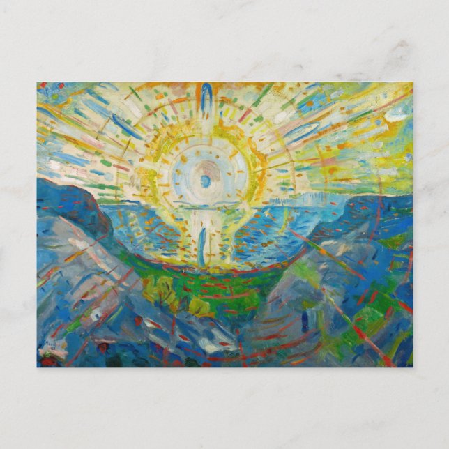Sol, 1912 av Edvard Munch Vykort (Framsida)