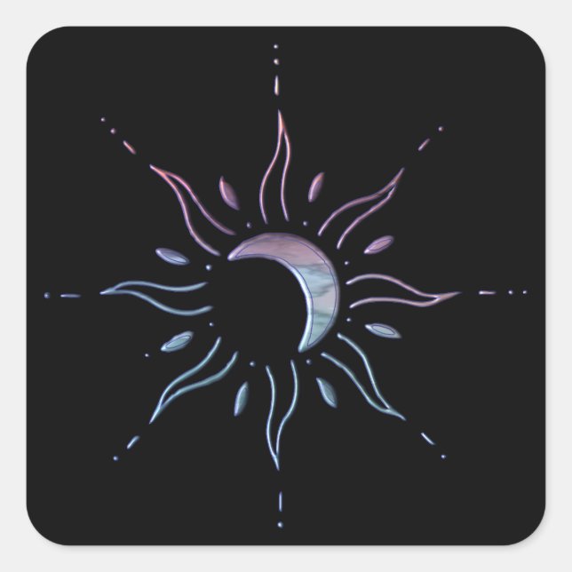 SOL 1 FYRKANTIGT KLISTERMÄRKE (Framsida)