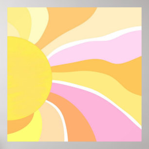 Sol abstrakt konst poster