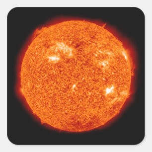 Sol- aktivitet på solen 3 fyrkantigt klistermärke