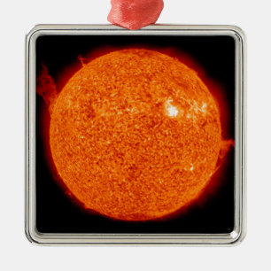 Sol- aktivitet på solen julgransprydnad metall
