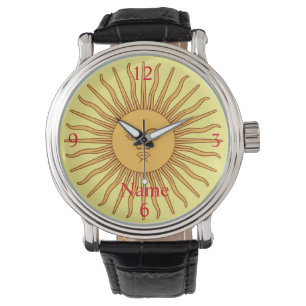 Sol ansikte Art Illustration Thunder_Cove Armbandsur