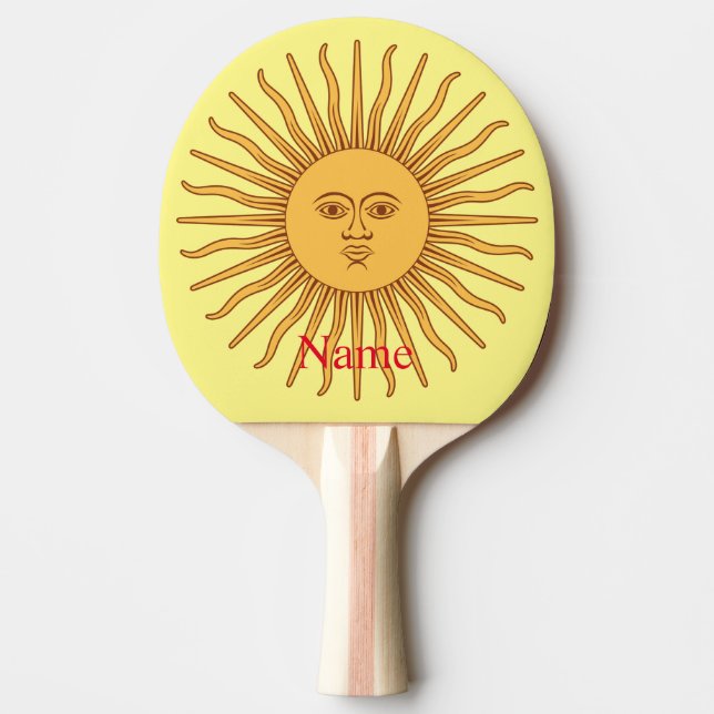 Sol ansikte Art Illustration Thunder_Cove Pingisracket (Framsidan)
