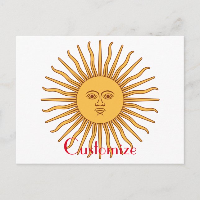 Sol ansikte Art Illustration Thunder_Cove Vykort (Framsida)