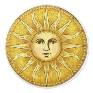 Sol ansikte dörr eller skåplucke knopp