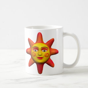 Sol ansikte kaffemugg