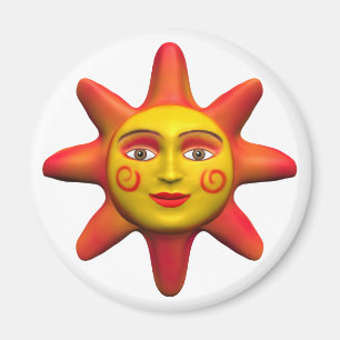 Sol ansikte magnet