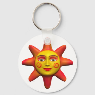 Sol ansikte nyckelring