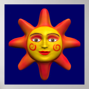 Sol ansikte poster