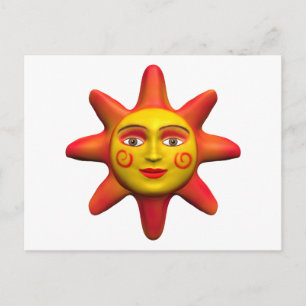 Sol ansikte vykort