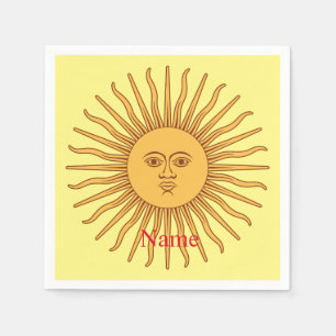 Sol ansiktskonst illustration Thunder_Cove Pappersservett