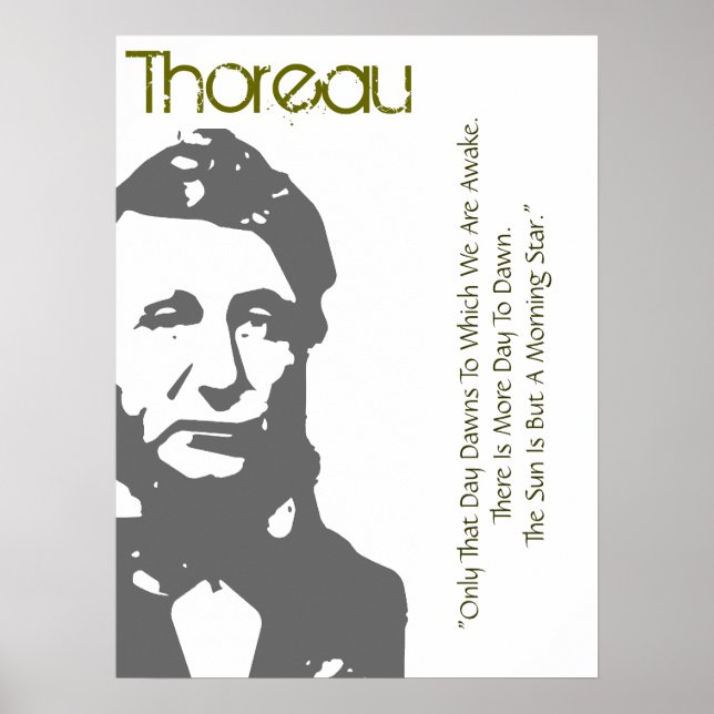 Sol är en morgonstjärna Thoreau-Poster Poster (Framsidan)