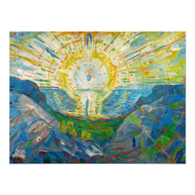 Sol av Edvard Munch Fototryck (Framsidan)