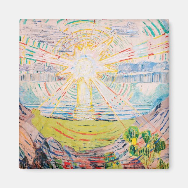 Sol av Edvard Munch Magnet (Framsidan)